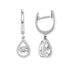 14K White Gold Round Moving Twinkle Diamond Teardrop Dangle Earrings 1/4 Cttw - Gold Americas