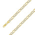 14k Yellow Gold Plated 10mm Silver Pave Figaro Chain Size- 9" - Gold Americas