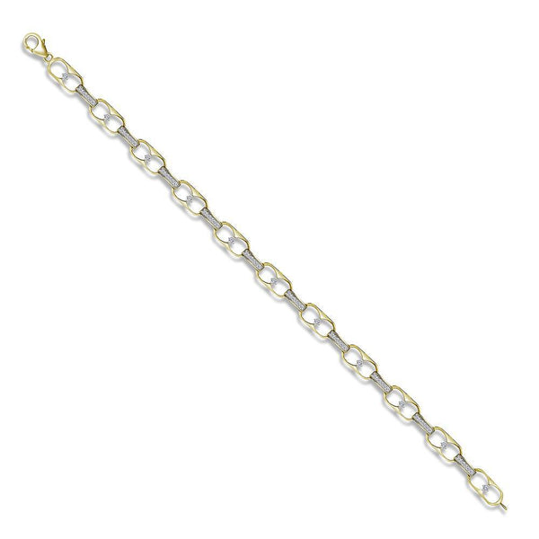 Gold Diamond Link Fashion Bracelet 