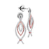  Rose Gold Round Diamond Oval Screwback Earrings