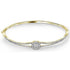 14K Yellow Gold Princess Diamond Soleil Bangle Bracelet 1.00 Cttw