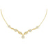 14K Yellow Gold Womens Princess Diamond Soleil Cluster Luxury 18" Necklace 1.00 Cttw