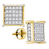  Diamond Square Stud Earrings