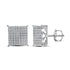 10K White Gold Round Diamond Cindys Dream Square Cluster Stud Earrings 1.00 Cttw - Gold Americas