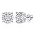 10K White Gold Round Diamond Cindy's Dream Cluster Earrings 1.00 Cttw - Gold Americas