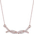 10K Rose Gold Womens Round Diamond Twist Bar Necklace 1/2 Cttw - Gold Americas