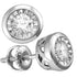 10K White Gold Round Diamond Solitaire Stud Earrings 1/2 Cttw