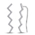 10K White Gold Round Diamond Zig Zag Climber Earrings 1/6 Cttw - Gold Americas