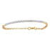 10K Yellow Gold Diamond Promise Bangle Bracelet 1/2 Cttw