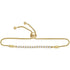 10K Yellow Gold Round Pave-set Diamond Single Row Bolo Bracelet 1/2 Cttw