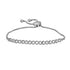 Sterling Silver Diamond Infinity Bolo Bracelet 1/20 Cttw
