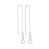 10K White Gold Round Diamond Twist Dangle Threader Earrings 1/10 Cttw - Gold Americas
