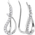 10K White Gold Round Diamond Climber Earrings 1/5 Cttw - Gold Americas