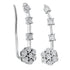 Sterling Silver Round Diamond Illusion-set Cluster Climber Earrings 1/20 Cttw - Gold Americas