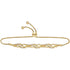 10K Yellow Gold Diamond Crossover Bolo Bracelet 1/6 Cttw