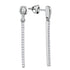 10K White Gold Round Diamond Vertical Drop Dangle Earrings 1/5 Cttw - Gold Americas