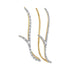 10K Yellow Gold Round Diamond Slender Climber Earrings 1/5 Cttw - Gold Americas