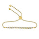 10K Yellow Gold Diamond Tennis Bolo Bracelet