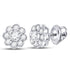 Gold Round Diamond Flower Solitaire