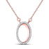 Round Diamond Oval Pendant