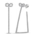 14K White Gold Round Diamond Infinity Trapezoid Hoop Earrings 3/4 Cttw - Gold Americas