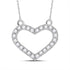 Round Diamond Heart Pendant