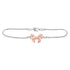 Sterling Silver Diamond Bow Ribbon Fashion Bracelet 1/20 Cttw