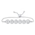 10K White Gold Diamond Joined Circles Bolo Bracelet 1/3 Cttw - Gold Americas