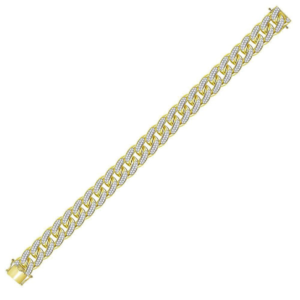 Mens Diamond Cuban Link Bracelet