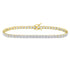 10K Yellow Gold Mens Diamond Link Solitaire Bracelet 4-3/4 Cttw
