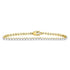 10K Yellow Gold Mens Diamond Solitaire Link Tennis Bracelet 8.00 Cttw