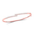 14K Rose Gold Diamond Bypass Bangle Bracelet 1.00 Cttw