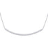 14K White Gold Womens Round Diamond Curved Bar Pendant Necklace 1.00 Cttw