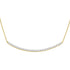 14K Yellow Gold Womens Round Diamond Curved Bar Pendant Necklace 1.00 Cttw