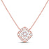 14K Rose Gold Womens Round Diamond Necklace 1/3 Cttw