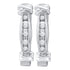 10K White Gold Round Channel-set Diamond Single Row Hoop Earrings 1/20 Cttw - Gold Americas