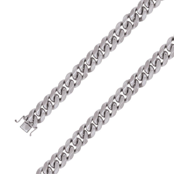 925 Sterling Silver 15mm Rhodium Plated Miami Cuban Chain Size- 9" - Gold Americas