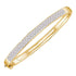 14K Yellow Gold Princess Invisible-set Diamond Bangle Bracelet 2.00 Cttw