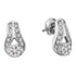 14K White Gold Round Diamond Flower Cluster Teardrop Earrings 1/4 Cttw - Gold Americas