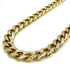 14K Yellow Gold Pave Cuban Chain 8MM