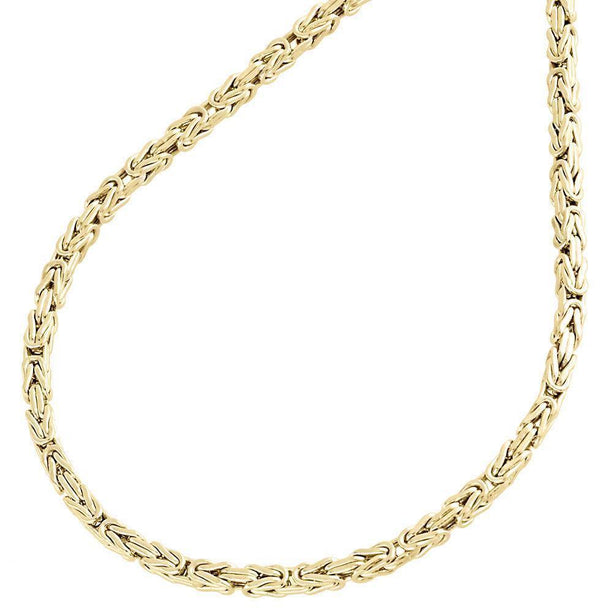 10K Yellow Gold Hollow Byzantine Chain 6MM - Gold Americas