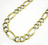 14K Yellow Gold Hollow Pave Figaro Chain 9.5MM