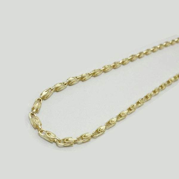 10K Yellow Gold Hollow Turkish Chain 4MM