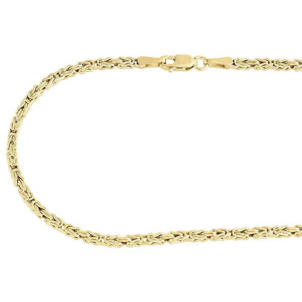 10K Yellow Gold Solid Byzantine Chain 5MM - Gold Americas