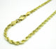 Stunning 14K Yellow Gold 9 inches Solid Diamond Cut Rope Chain Bracelet