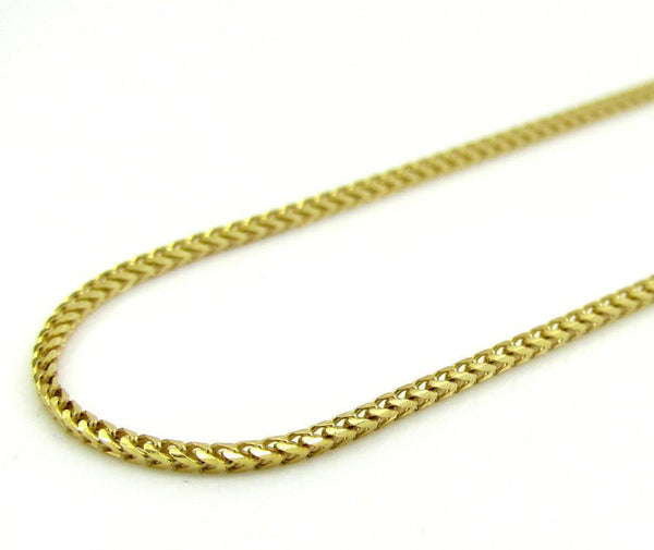 14K Yellow Gold Solid Franco Chain Bracelet 1mm 7" 1.33 Gram - Gold Americas