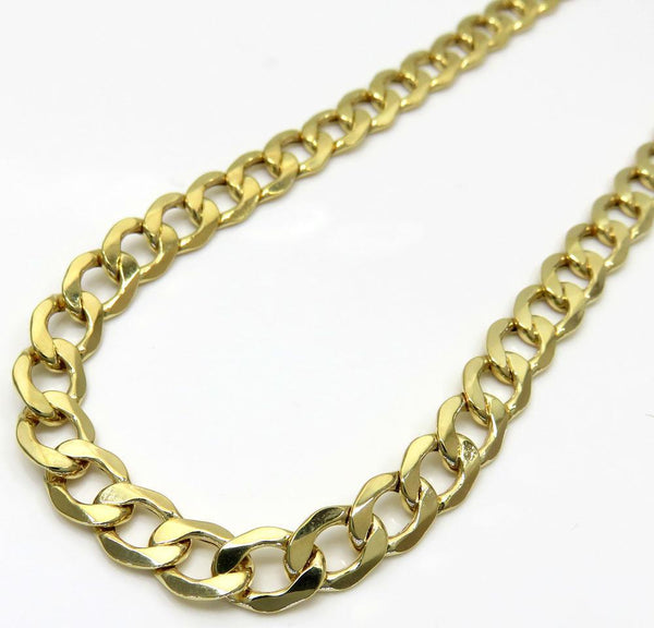 10K Yellow Gold Hollow Miami Cuban Chain 7MM