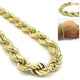 Yellow Gold 10K Hollow Rope Chain Bracelet  2MM 8" 0.88 Gram