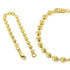 10K Yellow Gold Hollow Plain Dog Tag Chain Bracelet 3mm 8" 5.84 Gram - Gold Americas