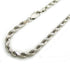 10K White Gold Hollow Diamond Cut Rope Chain Bracelet 2MM 7" 1.05 Gram - Gold Americas